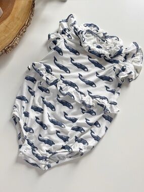 Kate Quinn Bamboo Whale Bubble Romper | 18-24m